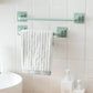25/36cm Bathroom Towel Rack Bathroom Towel Rod Kitchen Towel Rack Paste Simple Hanging Slippers Rack PP Towel Holder 3 Color