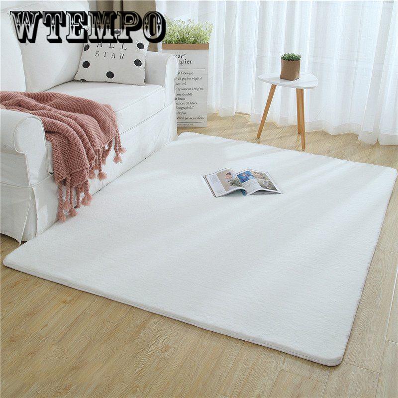 Thick plush bedroom carpet soft rabbit fur carpet living room carpet room coffee table plush pad