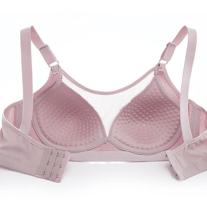 Larger Cup Comfortable Massage Inner Cup Without Steel Ring Traditional Thin Mold Cup Women's Lace Edge Breathable Thin Bra