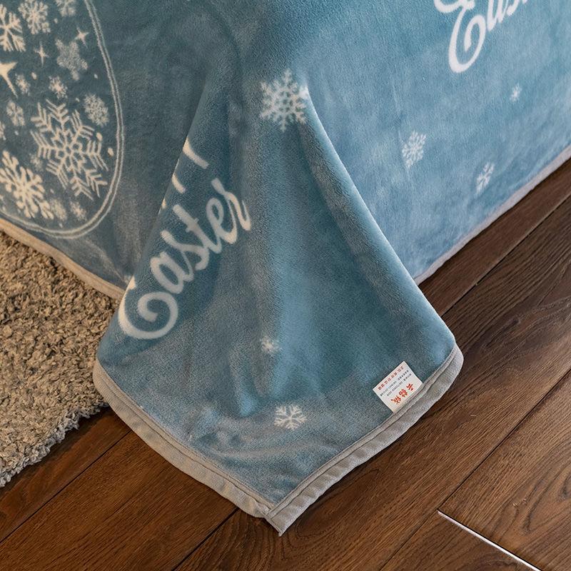Thickened Flannel Blanket Quilt Blanket Summer Double-sided Fleece Bed Sheet Single Coral Fleece Blanket Bed Sheet Winter