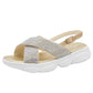 2021 Summer New Sandals Women All-match Casual Soft-soled Flat-heeled Non-slip Sandals Slippers Rhinestone Surface Women