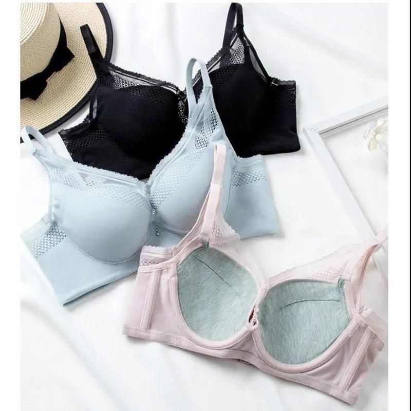 Comfortable and Sexy Thin Section Gathered To Collect Auxiliary Breasts on The Beauty Back Without Steel Ring Adjustment Type Women's Underwear Bra