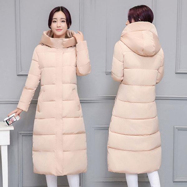 Women's Cotton-padded Winter Jacket Cotton-padded Jacket Mid-length Over The Knee Korean Thick Loose Padded Coat