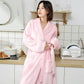 Night Gown Women Autumn and Winter Long Coral Fleece Plus Velvet Thick Bathrobe Flannel Men's Pajamas Winter Home Service