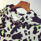Women's Spring and Autumn Leopard Print Long Sleeve Hooded Coat Large Size Loose Street Style Short Hooded Tops