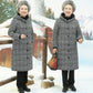 Middle-aged and Elderly Women's Grandmother Winter Padded Jacket Mid-length Plus Velvet Thickening Elderly Mother's Coat