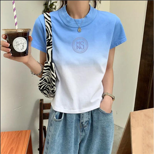 Ladies Short Sleeve T-Shirt Half Sleeve Top Summer Student Loose Large Size Women's Bottoming Shirt