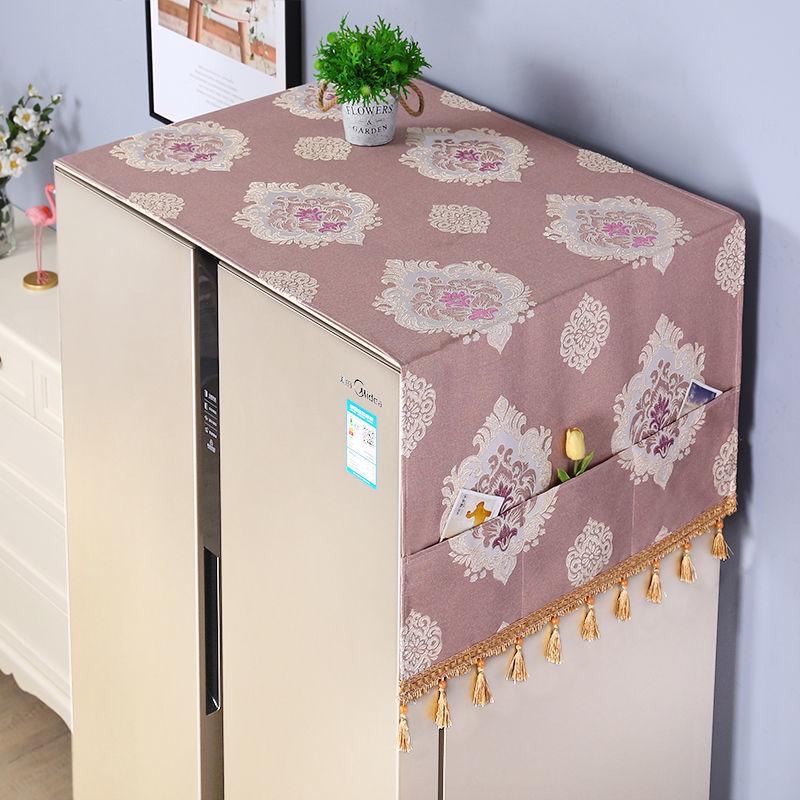 Fridge Dust Cover Washing Machine Cover Household Dust Proof Covers with Storage Pockets