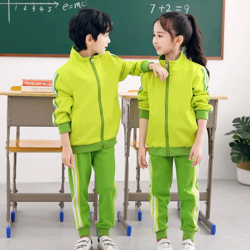 Kindergarten Uniforms Children's Class Uniforms Primary School Uniforms Spring and Autumn Sports Suits Two-piece British Style College Style
