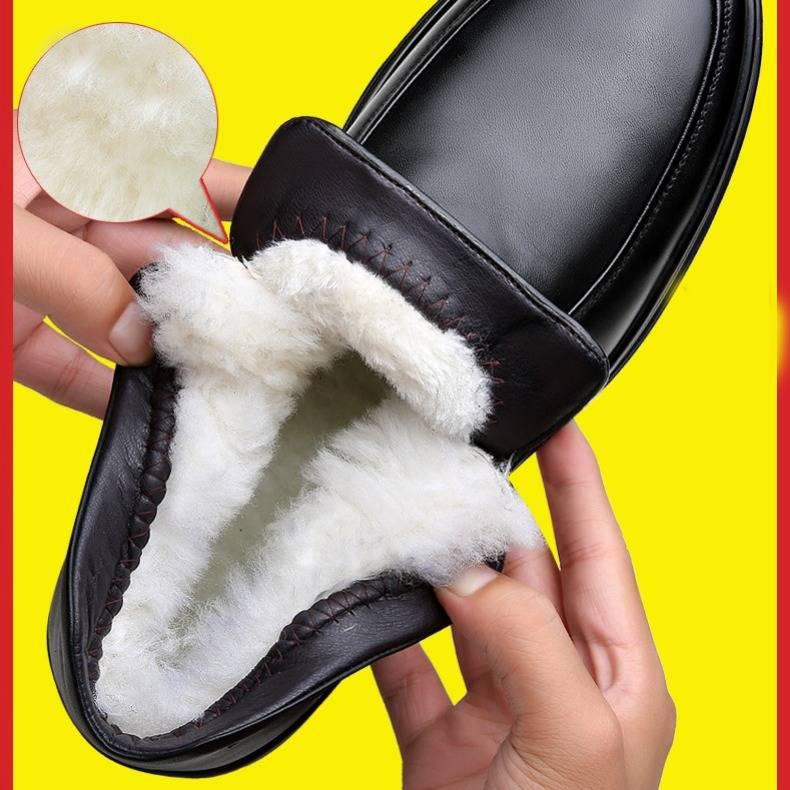 Men Leather Shoes Winter Boots Warm Snow Men Boots Ankle Boots for Men Business Dress Shoes Men