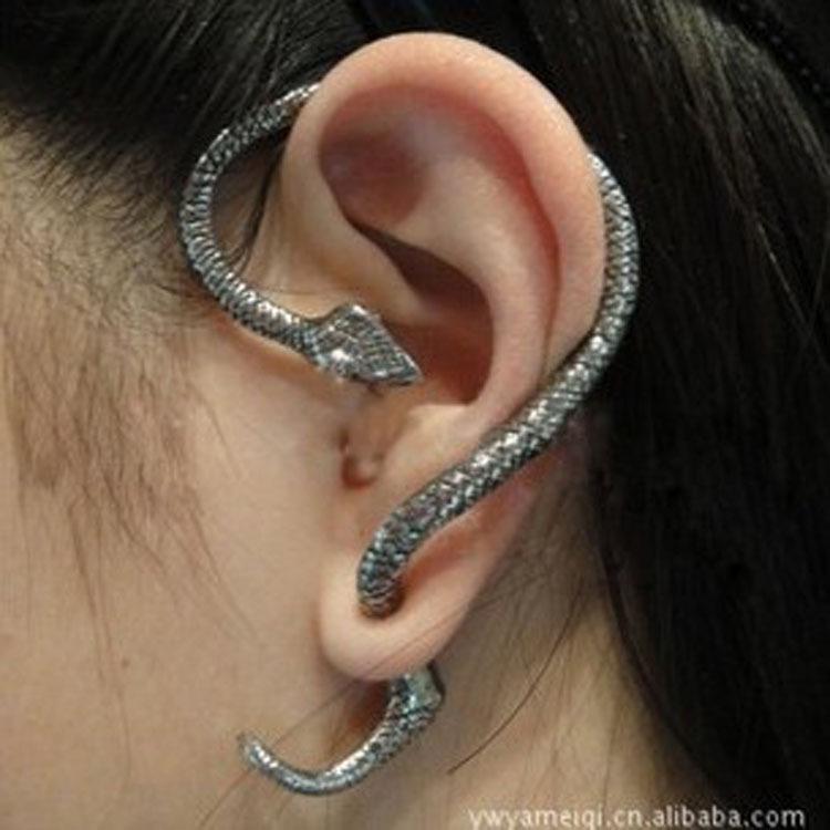 Retro Exaggerated Snake-shaped Winding Ear Clips Non-mainstream Unilateral Fashion Ear-hanging