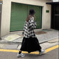 Japanese College Style Retro All-match Black Corduroy Skirt Female Was Thin High-waisted A-line Skirt Umbrella Skirt