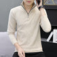 Men's Warm and Comfortable Bottoming Shirt Slim Solid Color Knitted Half High Neck Zipper Sweater