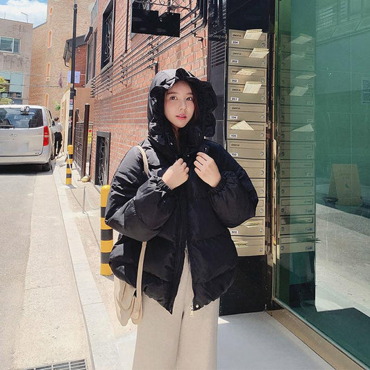 Down Padded Jacket Winter Student Jacket Korean Style Loose Bread Coat Small Short Padded Coat Women
