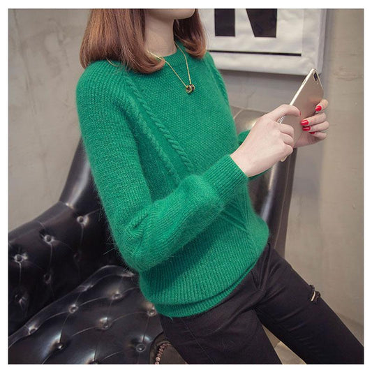 Spring and Autumn Half Turtleneck Sweater Knitwear Women Korean Round Neck Sweater Women Turtleneck Long Sleeve Students