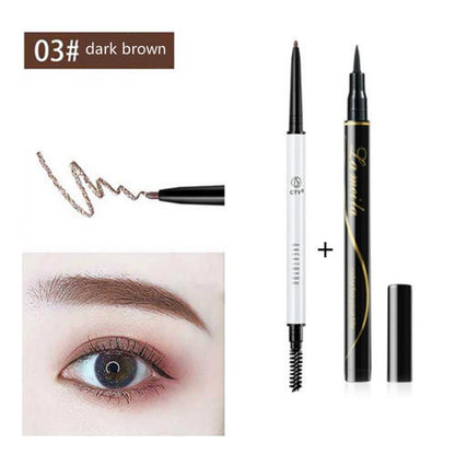 New super fine eyebrow pencil waterproof and sweatproof long lasting color fade student beginner