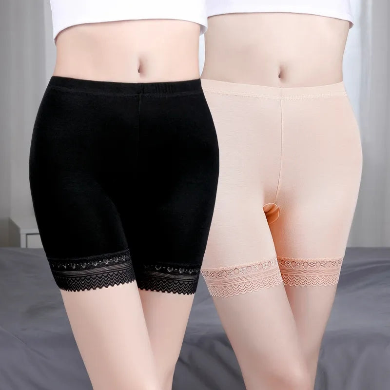 Safety Pants Anti-light Pockets Women's Summer Large Size Insurance Pants Women's Skin-friendly Breathable Thin Three-point Leggings Women's Thin Section