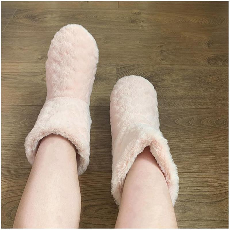 Winter Couple Warm Slippers Non-slip Thicken Plus Velvet Indoor Socks Soft Floor Shoes