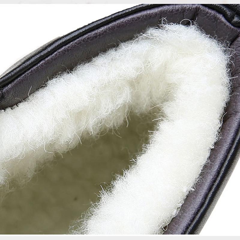 Genuine Leather Cowhide Cotton Shoes Men's Winter Men's Shoes Plus Velvet Thick Wool Warm Cotton Shoes