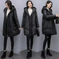 Autumn/winter Women's Cotton-padded Jacket Mid-length Padded Jacket Winter Large Size Thick Coat Fashionable Shiny Cotton-padded Jacket