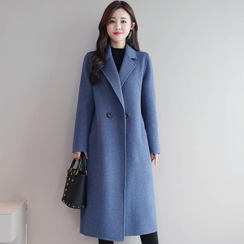 Woolen Coat Female Mid-Long Autumn and Winter Jacket Women's Popular Outerwear Woolen Coat