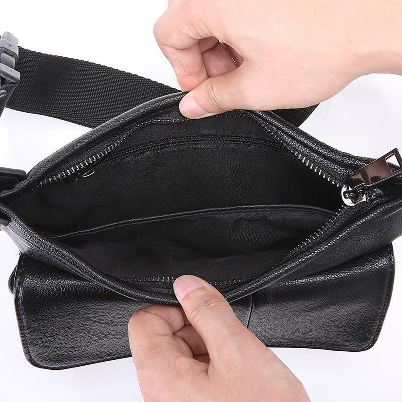 Waist Bag Men's Black Large-capacity Waterproof Shoulder Bag Outdoor Riding Sports Messenger Bag