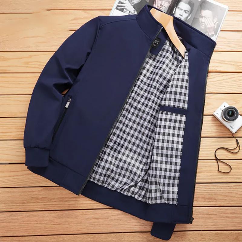 Jacket Men's Men's Stand-up Collar Jacket Jacket Top Coat Lightwear Loose Warm Men's Jacket