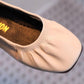 Girls' Leather Shoes Summer Girls' Shallow Mouth Single Shoe Korean Version Egg Roll Shoes Soft Soles Set Feet Spring and Autumn