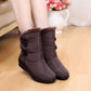 Thick Fur Snow Boots for Women Winter Ankle Boots Warm Waterproof Booties Black Red Casual Shoes Plus Size Outdoor Footwear Non Slip