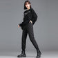 Down Cotton Trousers for Winter Wear High Waist Plus Velvet Thick Straight Leggings Warm Casual Cotton Trousers