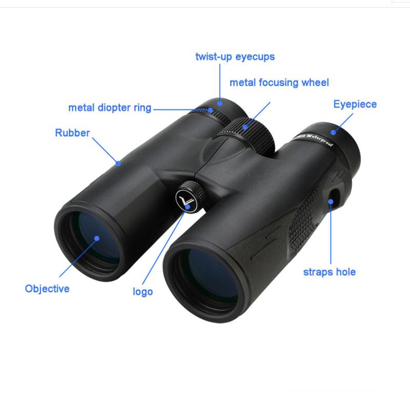 Binoculars 8X42/10X42/8X32 Telescope Professional Powerful Binoculars BAK4 Prism Monocular for Hunting Tourism