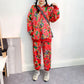 2pcs/set  Women Sweatshirt Set Loose Printed Hoodies Harem Pants Two-piece Set Laies Outfits