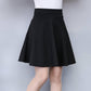 Summer Women Balck Short Skirt Pleated Skirt A-line Skirt Elastic High Waist Sexy Thin Puff Skirt
