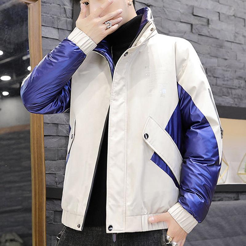 Men's Down Jacket Youth Thicken Warm Winter Korean Version of The Trend of Large Size Stand Collar Short