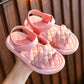 Girls Sandals Girls Summer Soft Sole Flat Beach Sandals Anti-slip Solid Color Casual Princess Sandals