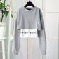 Fried Street Western Style Suit Women's Fashion Short Solid Color Sweater Spring Autumn Sports Leisure Leggings Two-piece Set Women