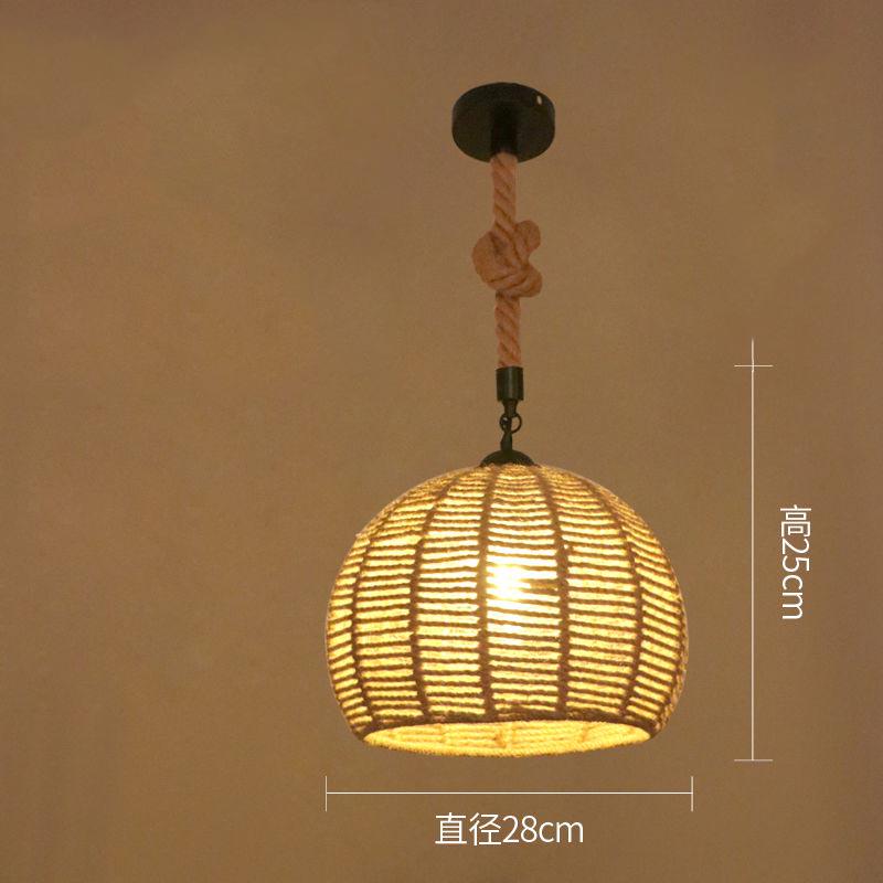 Hemp Rope Chandelier American Pastoral Retro Restaurant Clothing Store Decorative Chandeliers
