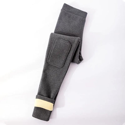 Autumn and Winter Plus Velvet Padded Leggings Women's Stitching Slim Stretch Stretch Warm Pants, Outer Wear Large Size High Waist Pants with Thin Feet