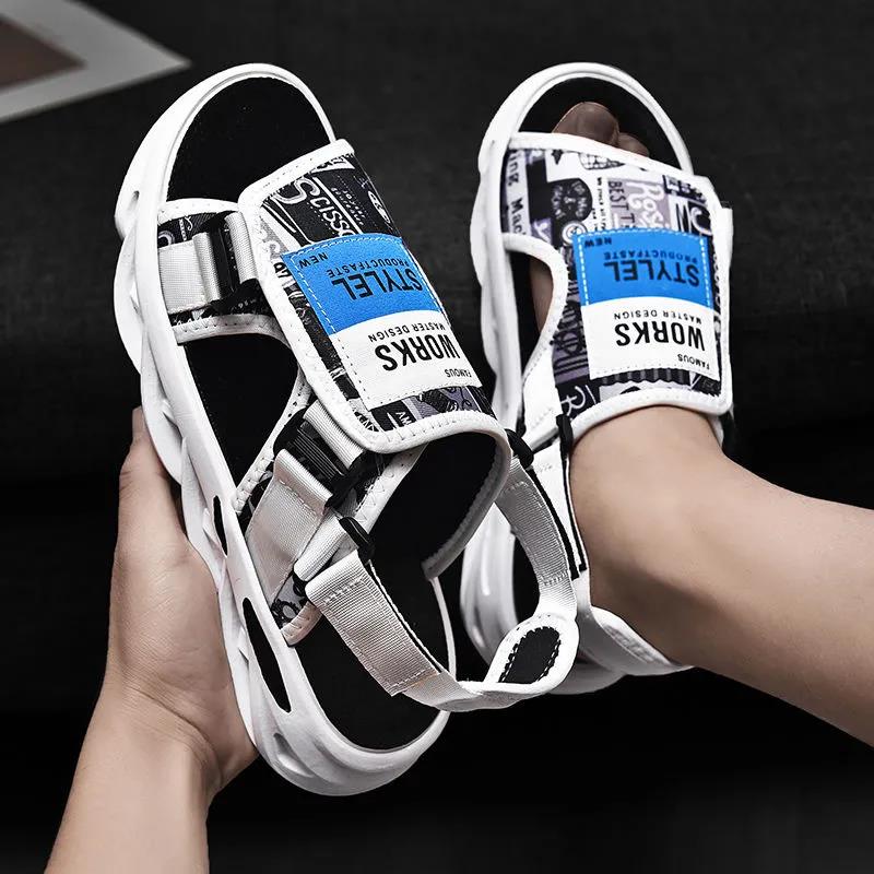 Sandals Men's Summer Men's Beach Shoes Breathable Non-slip Wear-resistant Soft Bottom Men's Dual-use Sandals and Slippers