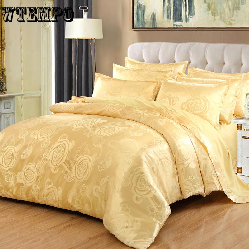 Luxury Bedding Sets Jacquard Queen Duvet Cover Set Wedding Bedclothes Bed Linen Quilt Cover