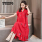 Summer Women Boho Style Print Beach Dress Vestidos Women Midi Party dress