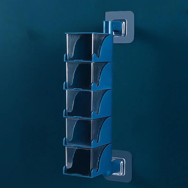 Net Celebrity Spice Box Multi-cell with Lid Household Multi-function Body Rotatable Wall-mounted Kitchen Set Storage Artifact
