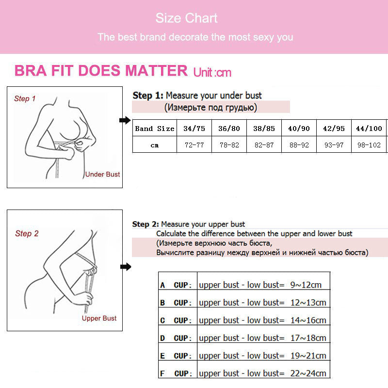 Sexy Push Up Bra Women Sheer Backless Brallete Lace Bra with Underwire Ultra-thin Cup Lace Embroidery Floral C D Cup Bra