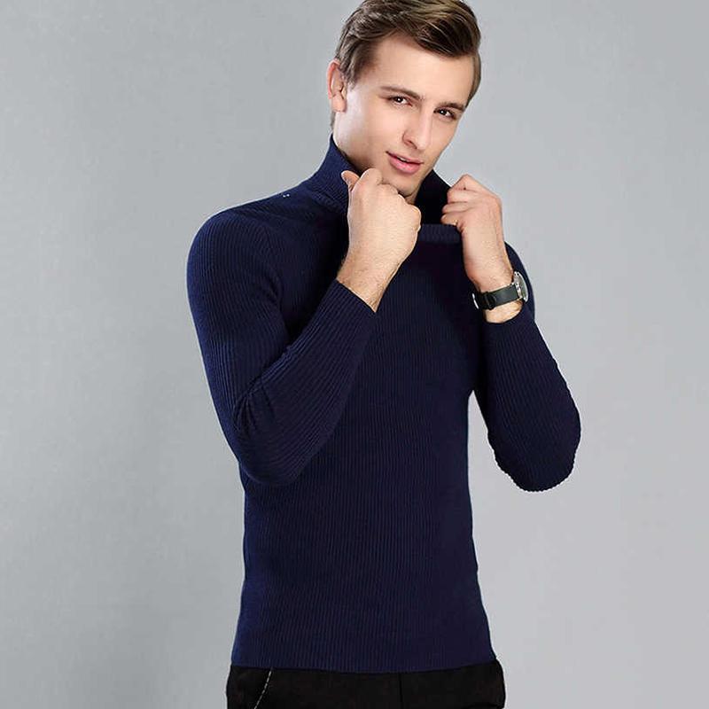 Sweater Men 2019 Casual Pullover Men Autumn Winter Turtleneck Sweaters Knitted Brand Male Sweaters