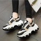 Women's Chunky Sneakers Thick Bottom Platform Vulcanize Shoes Fashion Breathable Casual Running Shoe