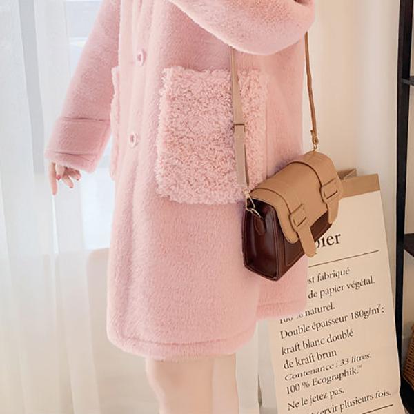 Sexy Slim-fit Urban Fashion Women's Windbreaker Winter Looks Thin In The Long Section of Imitation Mink Velvet Plus Size Warm Jacket