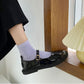 Mary Jane Single Shoes Female Spring Students All-match Flat Retro British Style Small Leather Shoes