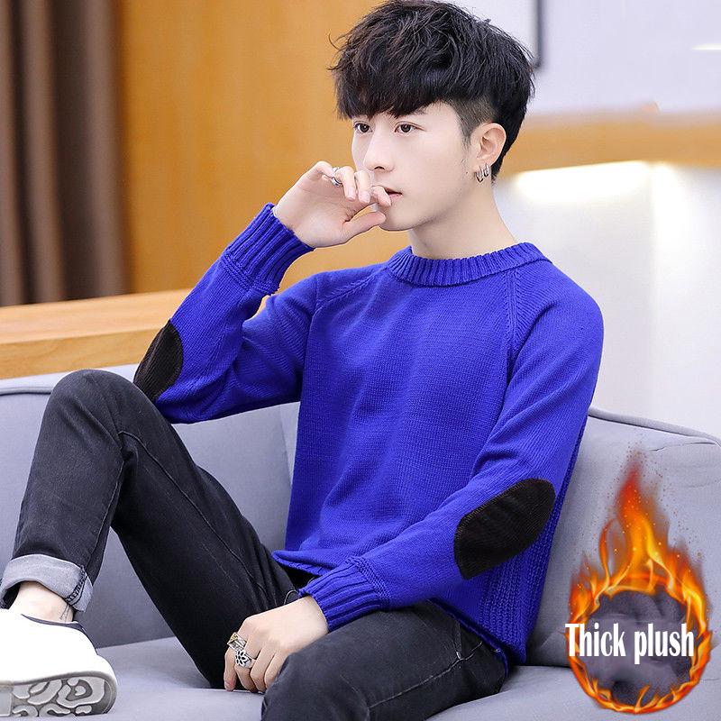 Knitted Man Sweater Fashion Men Casual Autumn Mens Sweaters Fake Shirt Collar Warm Winter Pull Homme