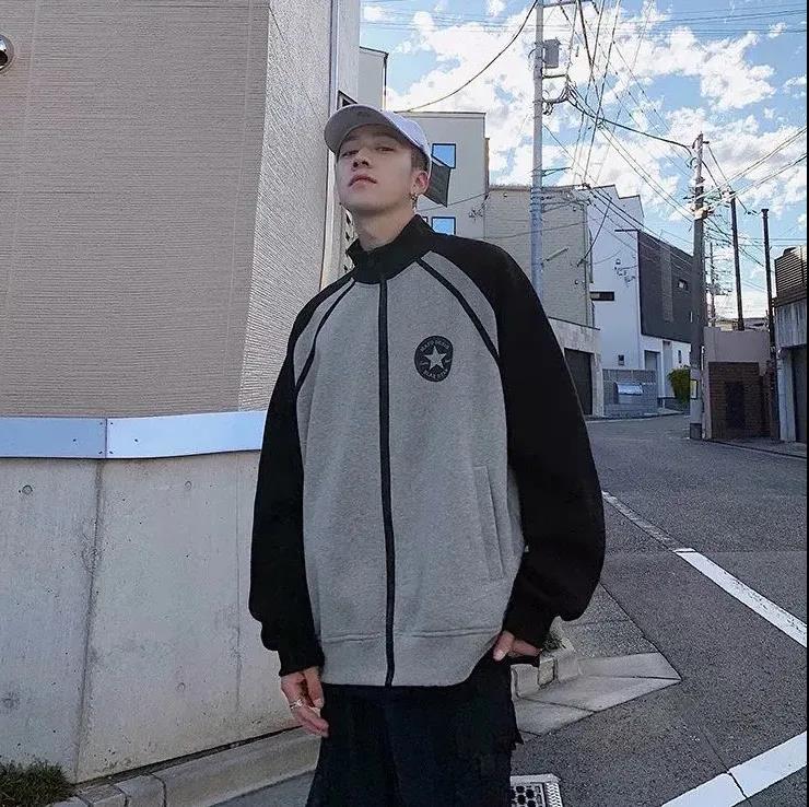 Autumn and Winter Korean Version of The Trendy Cardigan Sweater Sports Boys Loose Trendy Brand Jacket Couple Jacket