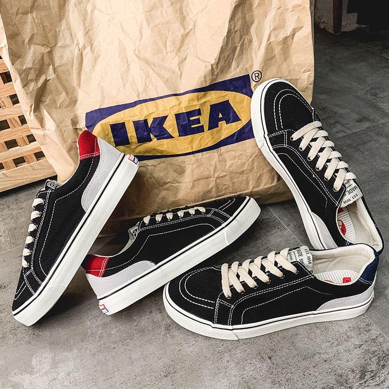 Canvas Fabric Man Sneakers Shoes Slip Resistance Autumn Luxury Men's Casual Shoes Flats Male Vulcanize Shoes Men
